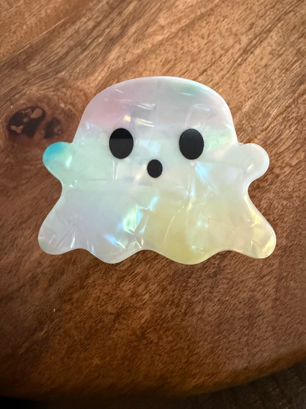New Cute Iridescent Ghost Hair Claw Clip 👻 Halloween Spooky Y2K Hair Accessory